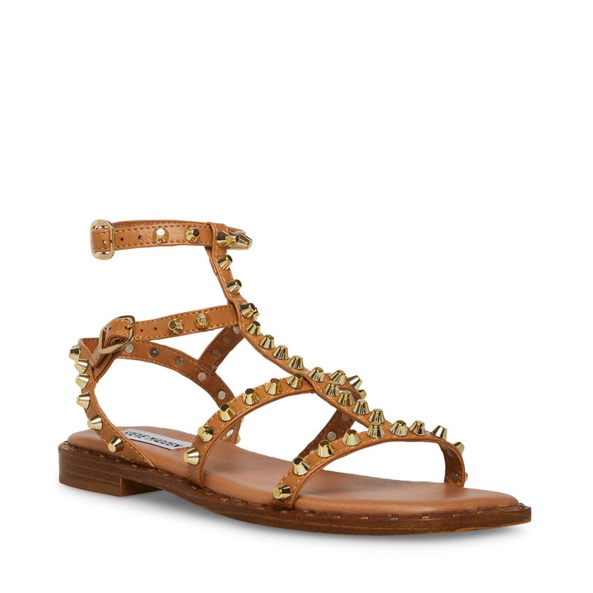 Sandalias Planas Steve Madden Sunnie Mujer Marrones | ES CN8310